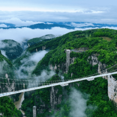 Priority access to the Zhangjiajie Glass Bridge suspended above the Grand Canyon